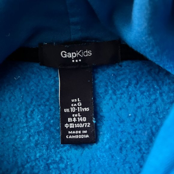 Gap kids hooded sweatshirt size large blue - Picture 2 of 2